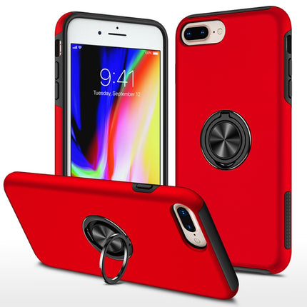 PC + TPU Stoßfeste magnetische Schutzhülle mit unsichtbarem Ringhalter, Für iPhone 6, Für iPhone 6 Plus, Für iPhone SE 2022 / SE 2020 / 8 / 7, Für iPhone 8 Plus / 7 Plus, Für iPhone XS / X
