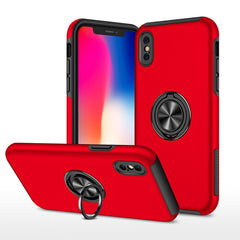 PC + TPU Shockproof Magnetic Protective Case with Invisible Ring Holder, For iPhone 6, For iPhone 6 Plus, For iPhone SE 2022 / SE 2020 / 8 / 7, For iPhone 8 Plus / 7 Plus, For iPhone XS / X