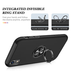 PC + TPU Shockproof Magnetic Protective Case with Invisible Ring Holder, For iPhone XR, For iPhone XS Max, For iPhone 11, For iPhone 11 Pro, For iPhone 11 Pro Max