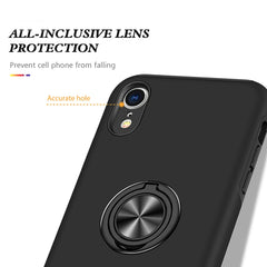 PC + TPU Shockproof Magnetic Protective Case with Invisible Ring Holder, For iPhone XR, For iPhone XS Max, For iPhone 11, For iPhone 11 Pro, For iPhone 11 Pro Max