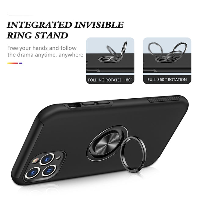PC + TPU Shockproof Magnetic Protective Case with Invisible Ring Holder, For iPhone 11 Pro, For iPhone 11 Pro Max, For iPhone 12 mini, For iPhone 12