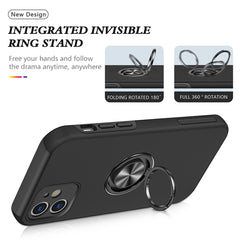 PC + TPU Shockproof Magnetic Protective Case with Invisible Ring Holder, For iPhone 12 mini, For iPhone 12, For iPhone 12 Pro, For iPhone 12 Pro Max