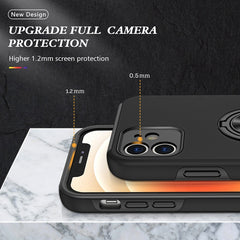 PC + TPU Shockproof Magnetic Protective Case with Invisible Ring Holder, For iPhone 12 mini, For iPhone 12, For iPhone 12 Pro, For iPhone 12 Pro Max