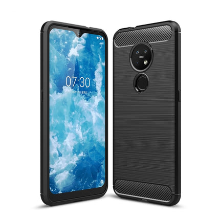 Brushed Texture Carbon Fiber TPU Protective Case, For Nokia 7.2 & 6.2
