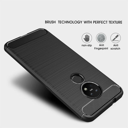 Brushed Texture Carbon Fiber TPU Protective Case, For Nokia 7.2 & 6.2