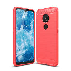 Brushed Texture Carbon Fiber TPU Protective Case, For Nokia 7.2 & 6.2