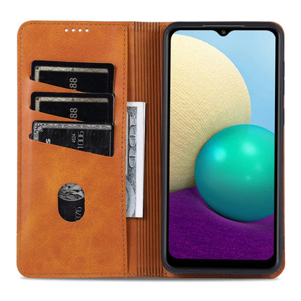 AZNS Magnetic Calf Texture Horizontal Flip Leather Case with Card Slots & Holder & Wallet, For Samsung Galaxy A02