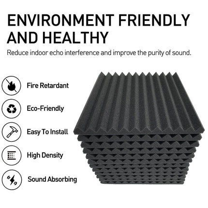 30x30x2.5cm Triangular Groove Style Recording Studio Drum Video Room Sound Insulation Board Silencer Cotton