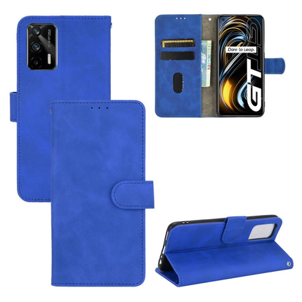 Solid Color Skin Feel Magnetic Buckle Horizontal Flip PU Leather Case with Holder & Card Slots & Wallet, For OPPO Realme GT 5G
