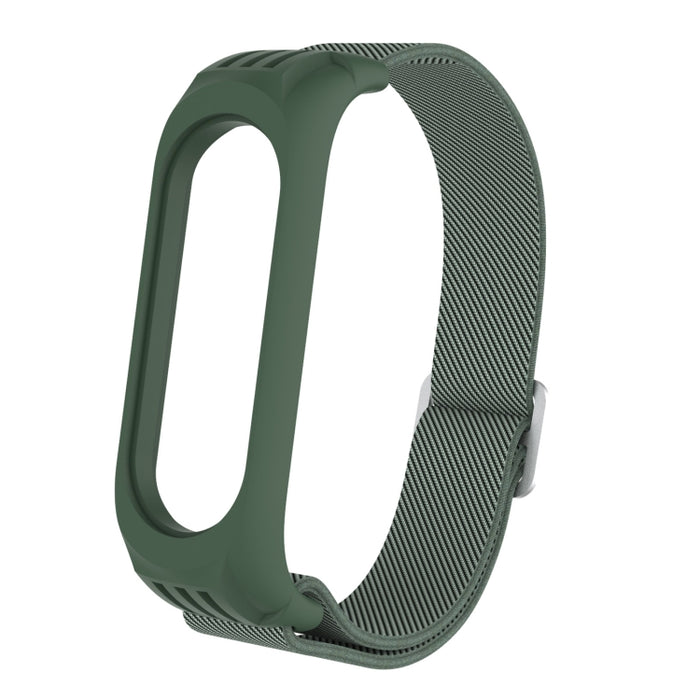For Xiaomi Mi Band 3 / 4 / 5 Twill 8-shaped Buckle Elastic Replacement Strap Watchband