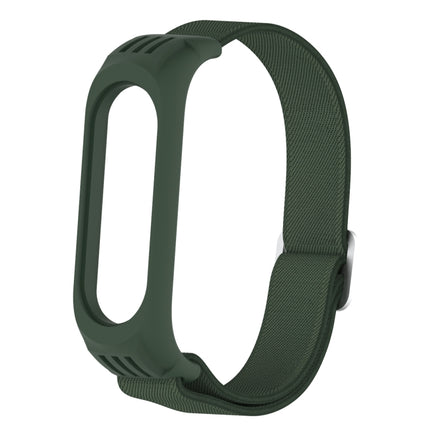 For Xiaomi Mi Band 3 / 4 / 5 Twill 8-shaped Buckle Elastic Replacement Strap Watchband