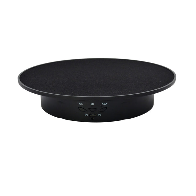 20cm USB Electric Rotating Turntable Display Stand Video Shooting Props Turntable for Photography, Load: 8kg, 20cm(Black Velvet), 20cm (White Base Black Velvet), 20cm (White Base White Velvet)