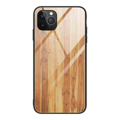 Wood Grain Tempered Glass + TPU Shockproof Case, For iPhone 12 mini, For iPhone 12 / 12 Pro, For iPhone 12 Pro Max