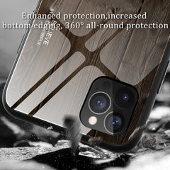 Wood Grain Tempered Glass + TPU Shockproof Case, For iPhone 12 mini, For iPhone 12 / 12 Pro, For iPhone 12 Pro Max