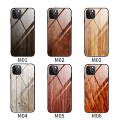 Wood Grain Tempered Glass + TPU Shockproof Case, For iPhone 12 mini, For iPhone 12 / 12 Pro, For iPhone 12 Pro Max