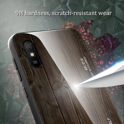 Wood Grain Tempered Glass + TPU Shockproof Case, For Xiaomi Redmi 9A, For Xiaomi Redmi Note 9S, For Xiaomi Redmi Note 10 Pro / Pro Max
