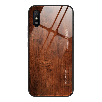 Wood Grain Tempered Glass + TPU Shockproof Case, For Xiaomi Redmi 9A, For Xiaomi Redmi Note 9S, For Xiaomi Redmi Note 10 Pro / Pro Max