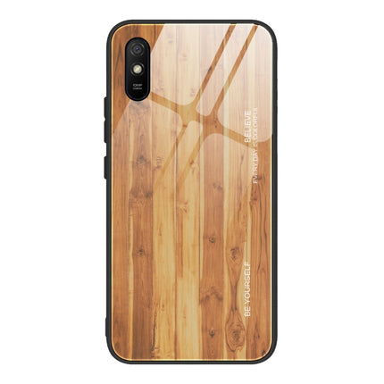 Wood Grain Tempered Glass + TPU Shockproof Case, For Xiaomi Redmi 9A, For Xiaomi Redmi Note 9S, For Xiaomi Redmi Note 10 Pro / Pro Max