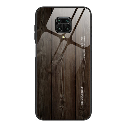 Wood Grain Tempered Glass + TPU Shockproof Case, For Xiaomi Redmi 9A, For Xiaomi Redmi Note 9S, For Xiaomi Redmi Note 10 Pro / Pro Max