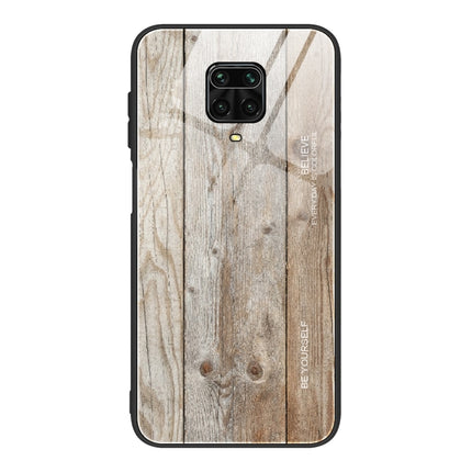 Wood Grain Tempered Glass + TPU Shockproof Case, For Xiaomi Redmi 9A, For Xiaomi Redmi Note 9S, For Xiaomi Redmi Note 10 Pro / Pro Max