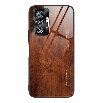 Wood Grain Tempered Glass + TPU Shockproof Case, For Xiaomi Redmi 9A, For Xiaomi Redmi Note 9S, For Xiaomi Redmi Note 10 Pro / Pro Max