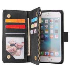 Multifunctional Retro Frosted Horizontal Flip Leather Case with Card Slot & Holder & Zipper Wallet & Photo Frame & Lanyard, For iPhone 6 & 6s, For iPhone 6 Plus & 6s Plus, For iPhone XS / X, For iPhone XR, For iPhone XS Max, For iPhone 11 Pro