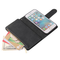 Multifunctional Retro Frosted Horizontal Flip Leather Case with Card Slot & Holder & Zipper Wallet & Photo Frame & Lanyard, For iPhone 6 & 6s, For iPhone 6 Plus & 6s Plus, For iPhone XS / X, For iPhone XR, For iPhone XS Max, For iPhone 11 Pro