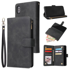 Multifunctional Retro Frosted Horizontal Flip Leather Case with Card Slot & Holder & Zipper Wallet & Photo Frame & Lanyard, For iPhone 6 & 6s, For iPhone 6 Plus & 6s Plus, For iPhone XS / X, For iPhone XR, For iPhone XS Max, For iPhone 11 Pro