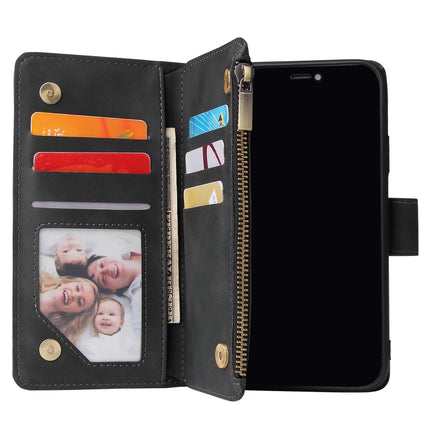 Multifunctional Retro Frosted Horizontal Flip Leather Case with Card Slot & Holder & Zipper Wallet & Photo Frame & Lanyard, For iPhone XR, For iPhone 11 Pro Max