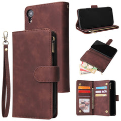 Multifunctional Retro Frosted Horizontal Flip Leather Case with Card Slot & Holder & Zipper Wallet & Photo Frame & Lanyard, For iPhone 6 & 6s, For iPhone 6 Plus & 6s Plus, For iPhone XS / X, For iPhone XR, For iPhone XS Max, For iPhone 11 Pro