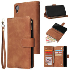 Multifunctional Retro Frosted Horizontal Flip Leather Case with Card Slot & Holder & Zipper Wallet & Photo Frame & Lanyard, For iPhone 6 & 6s, For iPhone 6 Plus & 6s Plus, For iPhone XS / X, For iPhone XR, For iPhone XS Max, For iPhone 11 Pro