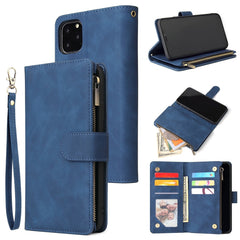 Multifunctional Retro Frosted Horizontal Flip Leather Case with Card Slot & Holder & Zipper Wallet & Photo Frame & Lanyard, For iPhone 6 & 6s, For iPhone 6 Plus & 6s Plus, For iPhone XS / X, For iPhone XR, For iPhone XS Max, For iPhone 11 Pro