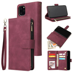 Multifunctional Retro Frosted Horizontal Flip Leather Case with Card Slot & Holder & Zipper Wallet & Photo Frame & Lanyard, For iPhone 6 & 6s, For iPhone 6 Plus & 6s Plus, For iPhone XS / X, For iPhone XR, For iPhone XS Max, For iPhone 11 Pro