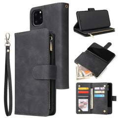 Multifunctional Retro Frosted Horizontal Flip Leather Case with Card Slot & Holder & Zipper Wallet & Photo Frame & Lanyard, For iPhone 11, For iPhone 11 Pro Max