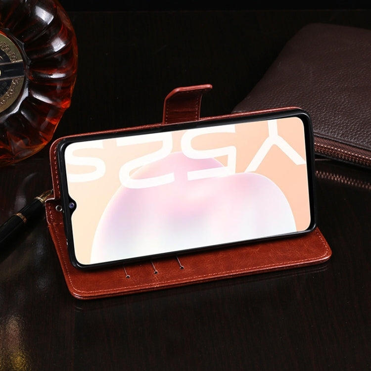 idewei Crazy Horse Texture Horizontal Flip Leather Case with Holder & Card Slots & Wallet, For vivo iQOO U3X, For vivo Y31 2021, For vivo Y72 5G