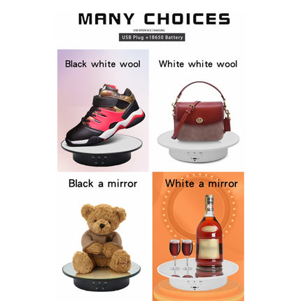 20cm USB Electric Rotating Turntable Display Stand Video Shooting Props Turntable for Photography, Load: 8kg