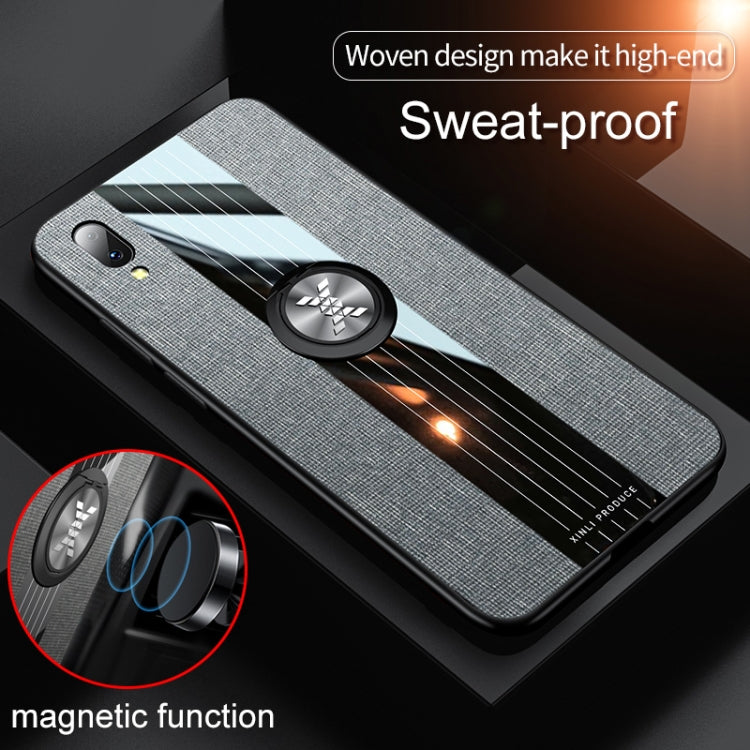 XINLI Stitching Cloth Texture Shockproof TPU Protective Case with Ring Holder, For Vivo Y97, For Vivo Z5X