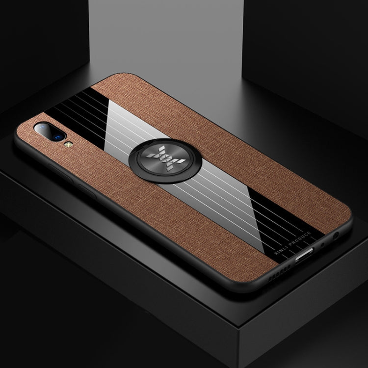 XINLI Stitching Cloth Texture Shockproof TPU Protective Case with Ring Holder, For Vivo Y97, For Vivo Z5X
