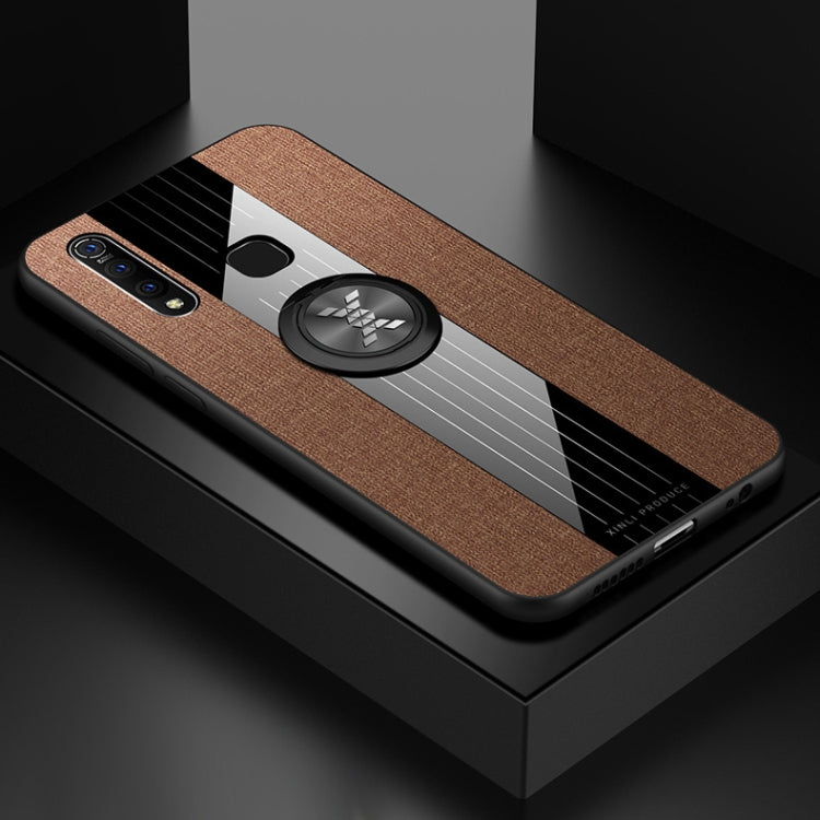 XINLI Stitching Cloth Texture Shockproof TPU Protective Case with Ring Holder, For Vivo Y97, For Vivo Z5X