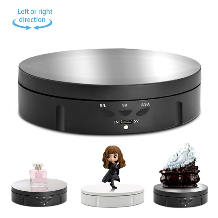 14.6cm USB Electric Rotating Turntable Display Stand Video Shooting Props Turntable for Photography, Load: 10kg, 14.6cm, 14.6cm(Black Mirror), 14.6cm (White Mirror)
