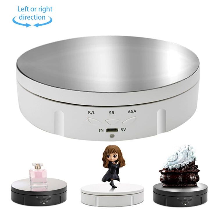 14.6cm USB Electric Rotating Turntable Display Stand Video Shooting Props Turntable for Photography, Load: 10kg, 14.6cm, 14.6cm(Black Mirror), 14.6cm (White Mirror)