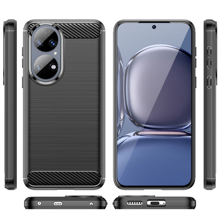 Brushed Texture Carbon Fiber TPU Case, For Huawei P50 Pro, For Huawei P50, For Asus ROG Phone 5