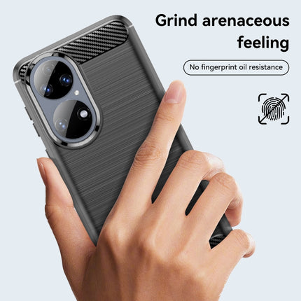 Brushed Texture Carbon Fiber TPU Case, For Huawei P50 Pro, For Huawei P50, For Asus ROG Phone 5
