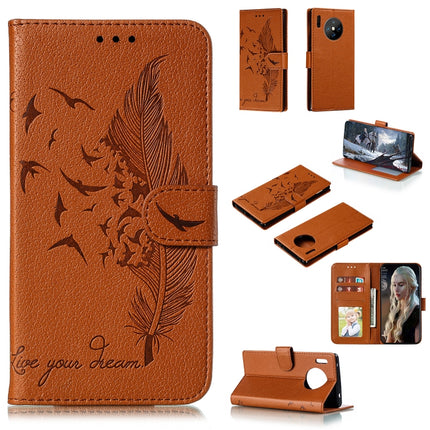 Feather Pattern Litchi Texture Horizontal Flip Leather Case with Holder & Wallet & Card Slots, For Huawei Mate 30, For Huawei Mate 30 Pro, For Huawei Mate 30 Lite / nova 5i Pro, For Xiaomi Redmi Note 8