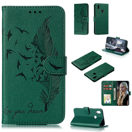 Feather Pattern Litchi Texture Horizontal Flip Leather Case with Holder & Wallet & Card Slots, For Xiaomi Redmi Note 8 Pro, For Galaxy A10s, For Galaxy A20s, For Galaxy M30s