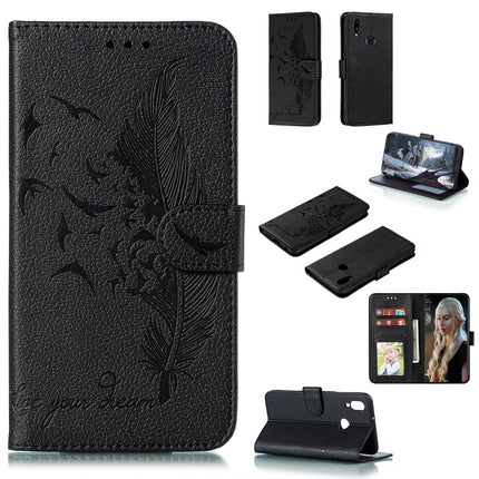 Feather Pattern Litchi Texture Horizontal Flip Leather Case with Holder & Wallet & Card Slots, For Xiaomi Redmi Note 8 Pro, For Galaxy A10s, For Galaxy A20s, For Galaxy M30s