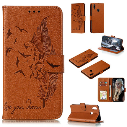 Feather Pattern Litchi Texture Horizontal Flip Leather Case with Holder & Wallet & Card Slots, For Xiaomi Redmi Note 8 Pro, For Galaxy A10s, For Galaxy A20s, For Galaxy M30s
