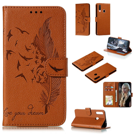 Feather Pattern Litchi Texture Horizontal Flip Leather Case with Holder & Wallet & Card Slots, For Xiaomi Redmi Note 8 Pro, For Galaxy A10s, For Galaxy A20s, For Galaxy M30s