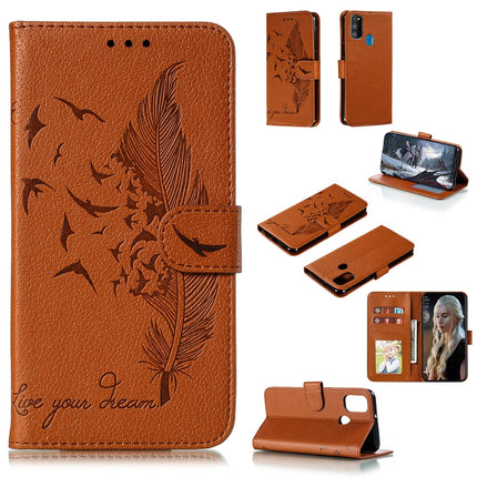 Feather Pattern Litchi Texture Horizontal Flip Leather Case with Holder & Wallet & Card Slots, For Xiaomi Redmi Note 8 Pro, For Galaxy A10s, For Galaxy A20s, For Galaxy M30s