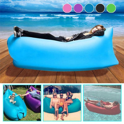 Outdoor Portable Lazy Water Inflatable Sofa Beach Grass Air Bed, Size: 200 x 70cm, 200 x 70cm Green, 200 x 70cm Pink, 200 x 70cm Rose Red, 200 x 70cm Sapphire Blue, 200 x 70cm Grass Green, 200 x 70cm Red, 200 x 70cm Yellow, 200 x 70cm Purple           ...
